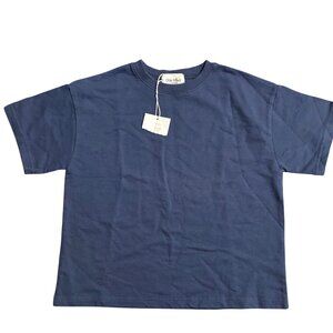 Little Prince London Blue Cotton T-Shirt Short Sleeve Boys Large 2-3T NWT